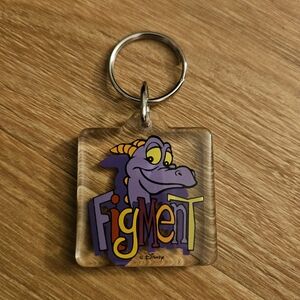 Vintage Figment Walt Disney Epcot Keychain